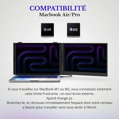 Xpand® Double Écran Portable 14" – Travaillez Partout & Simplement